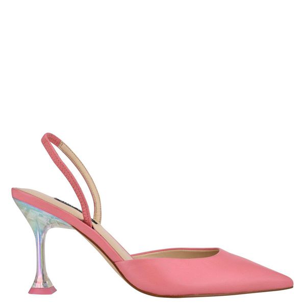 Nine West Happy Pointy Toe Slingback Pink Heeled Sandals | South Africa 21G08-3J53